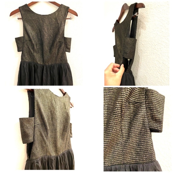 NWT Keepsake the Label “Innocent Awakening” Black Gold Cocktail Dress Size Small - Picture 8 of 12